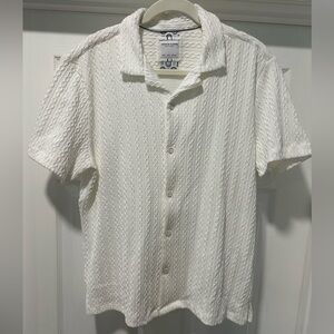 Textured Knit Button Down Shirt (Men’s)